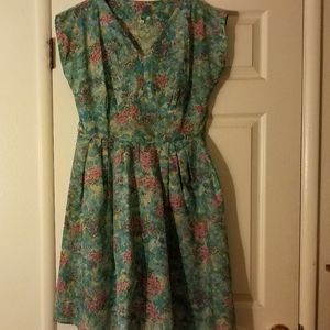 1950's Vintage Batik Spring Dresse size 16